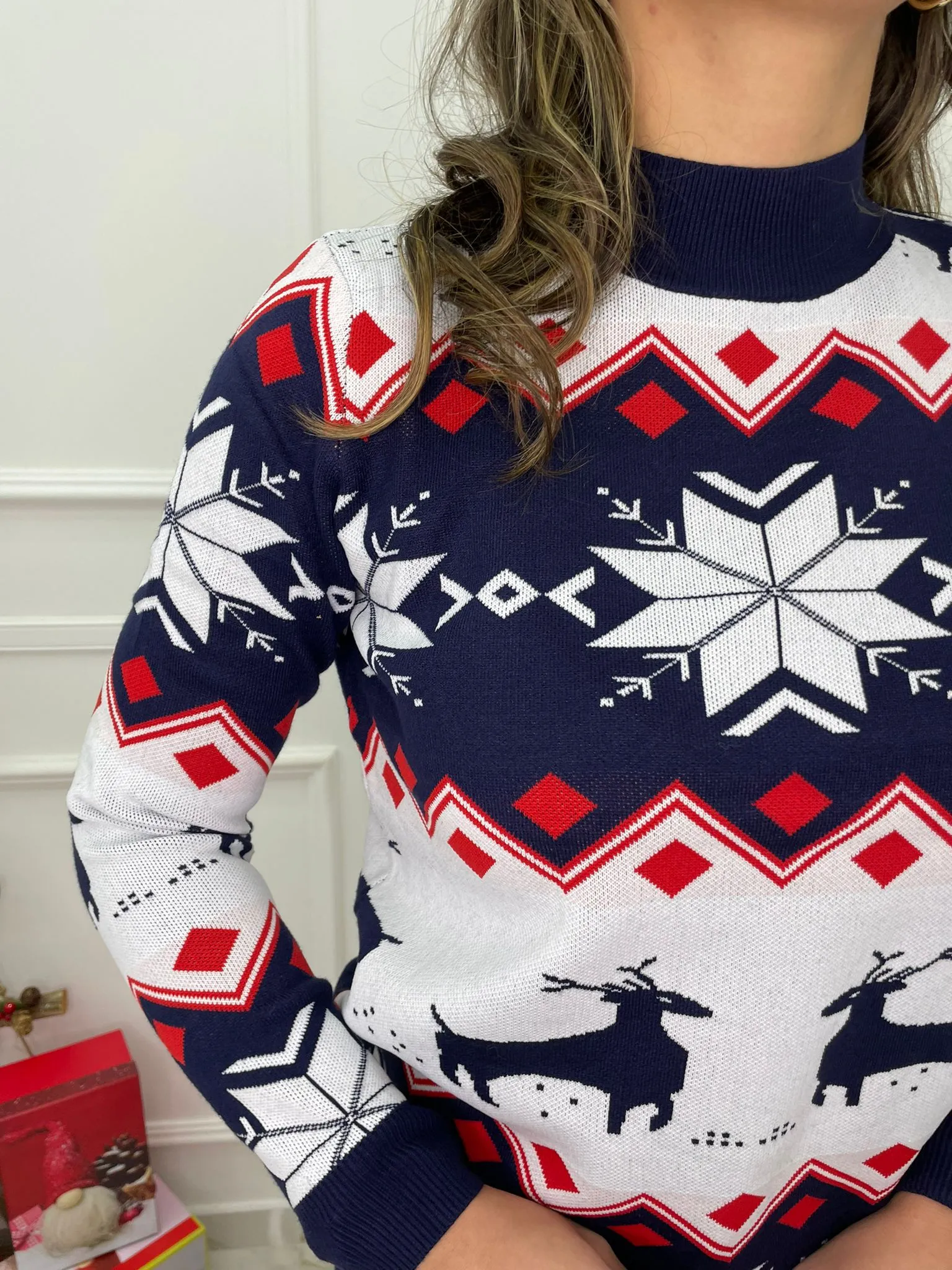 Maglione natalizio con renne