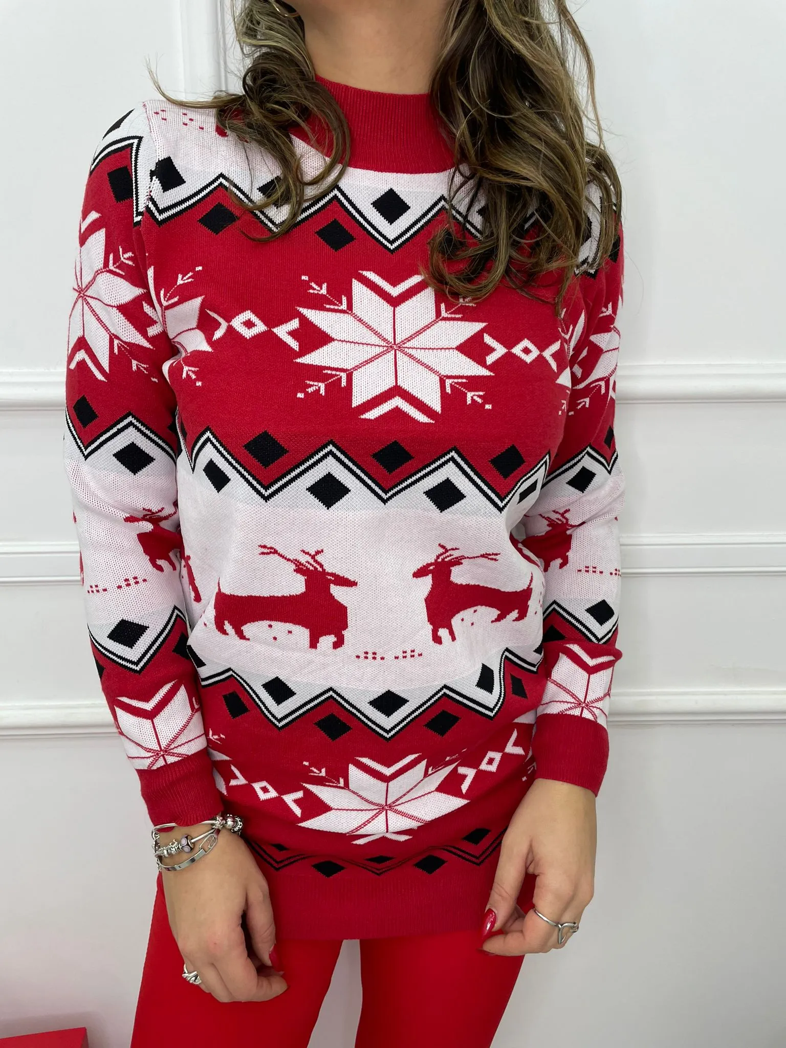 Maglione natalizio con renne