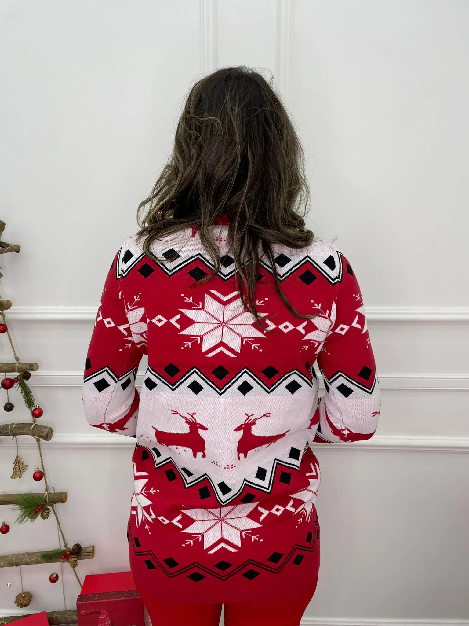 Maglione natalizio con renne