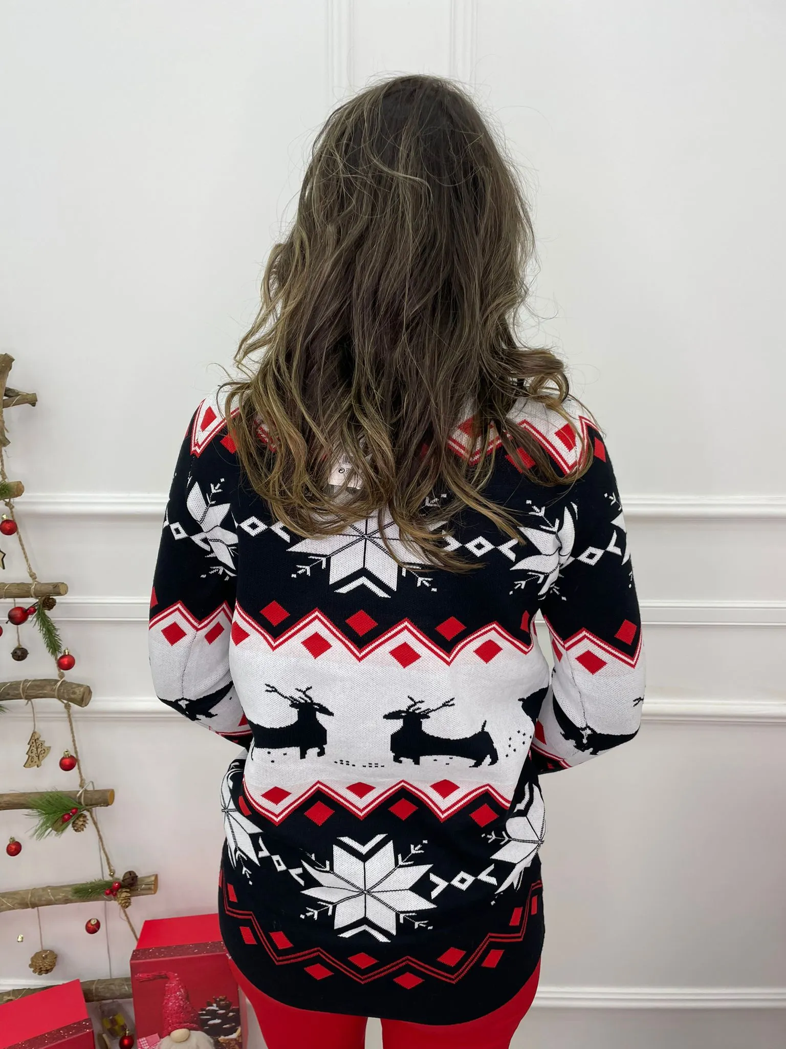Maglione natalizio con renne