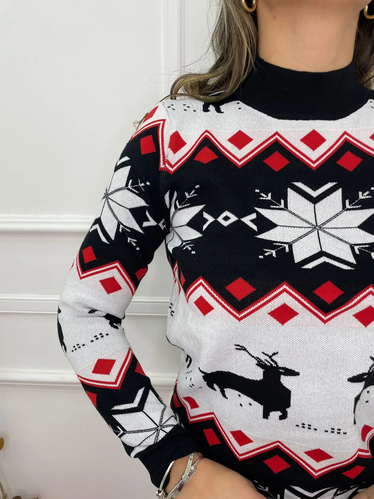 Maglione natalizio con renne