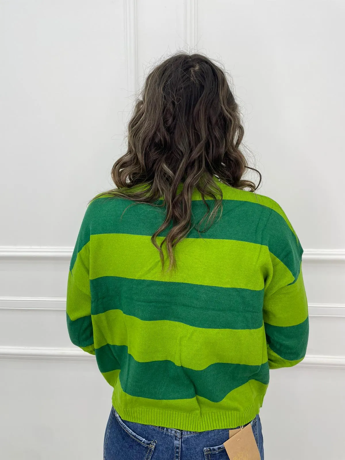 Maglione over a righe colorate