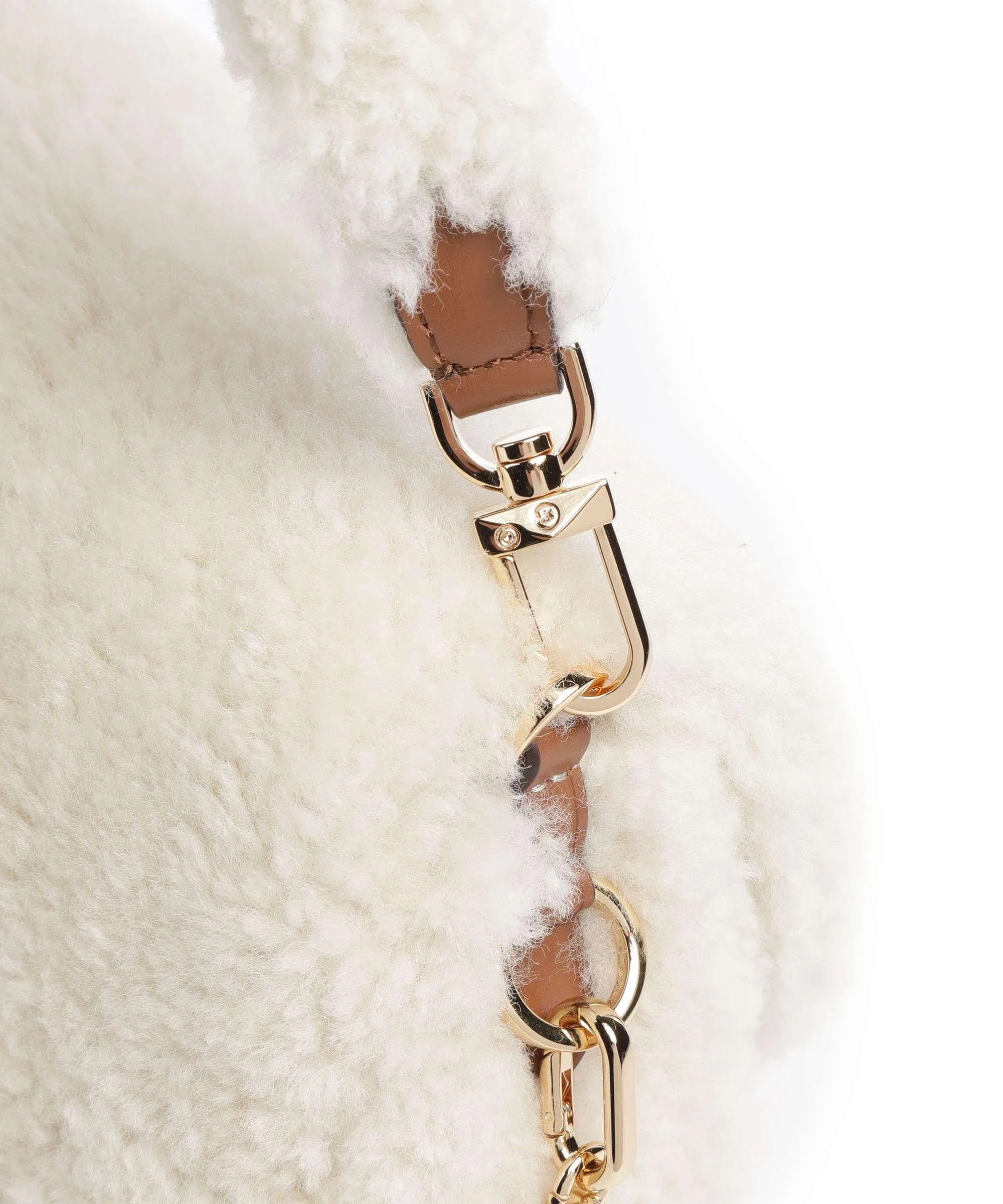  Michael Kors Parker Borsa a spalla eco-pelliccia avorio  