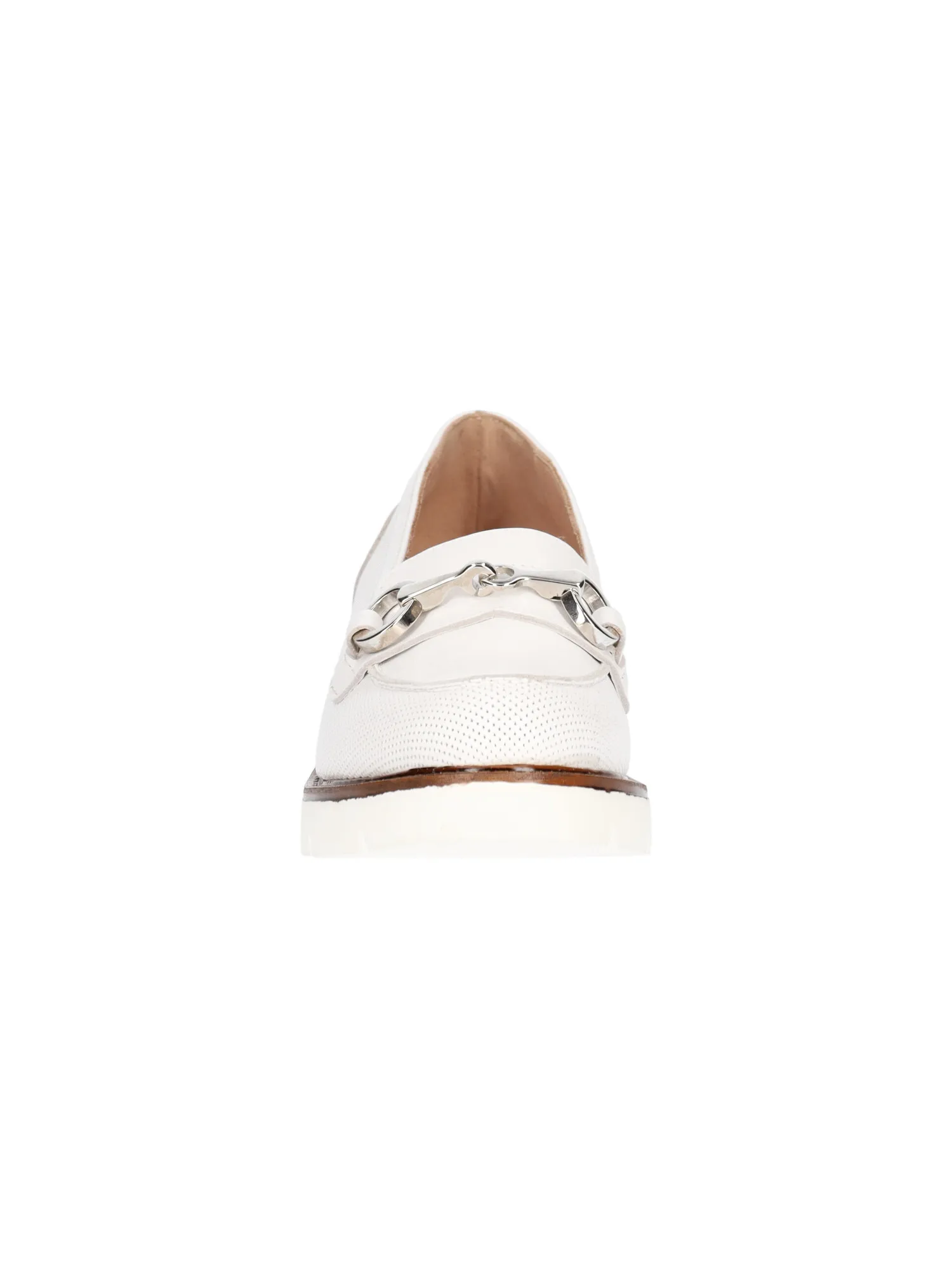 Mocassino tacco basso Confort da donna bianco