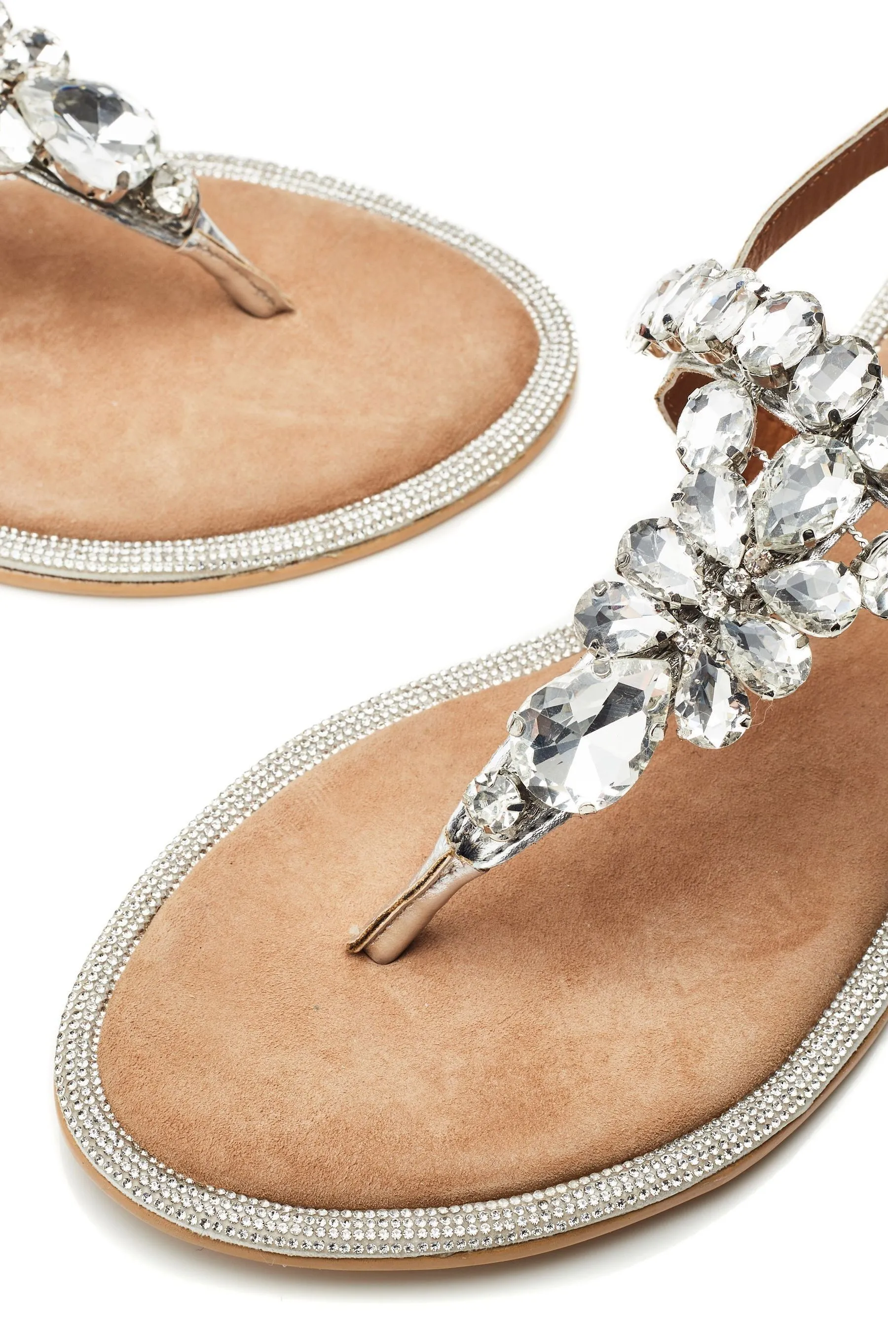 Moda in Pelle - Otalia - Sandali infradito con strass