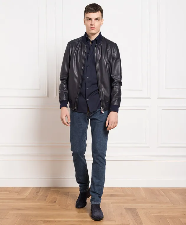 MooRER Camicia blu ROMANLU
