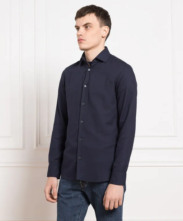 MooRER Camicia blu ROMANLU