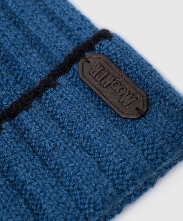 MooRER Cappello ASHER in cashmere blu ASHERCWS