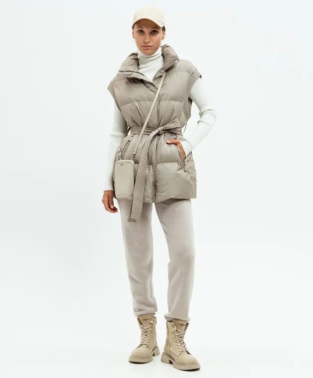 MooRER Pantaloni sportivi Zabry beige in lana e cashmere ZABRYZAB