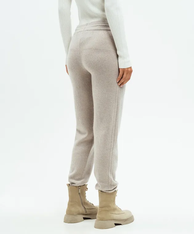 MooRER Pantaloni sportivi Zabry beige in lana e cashmere ZABRYZAB