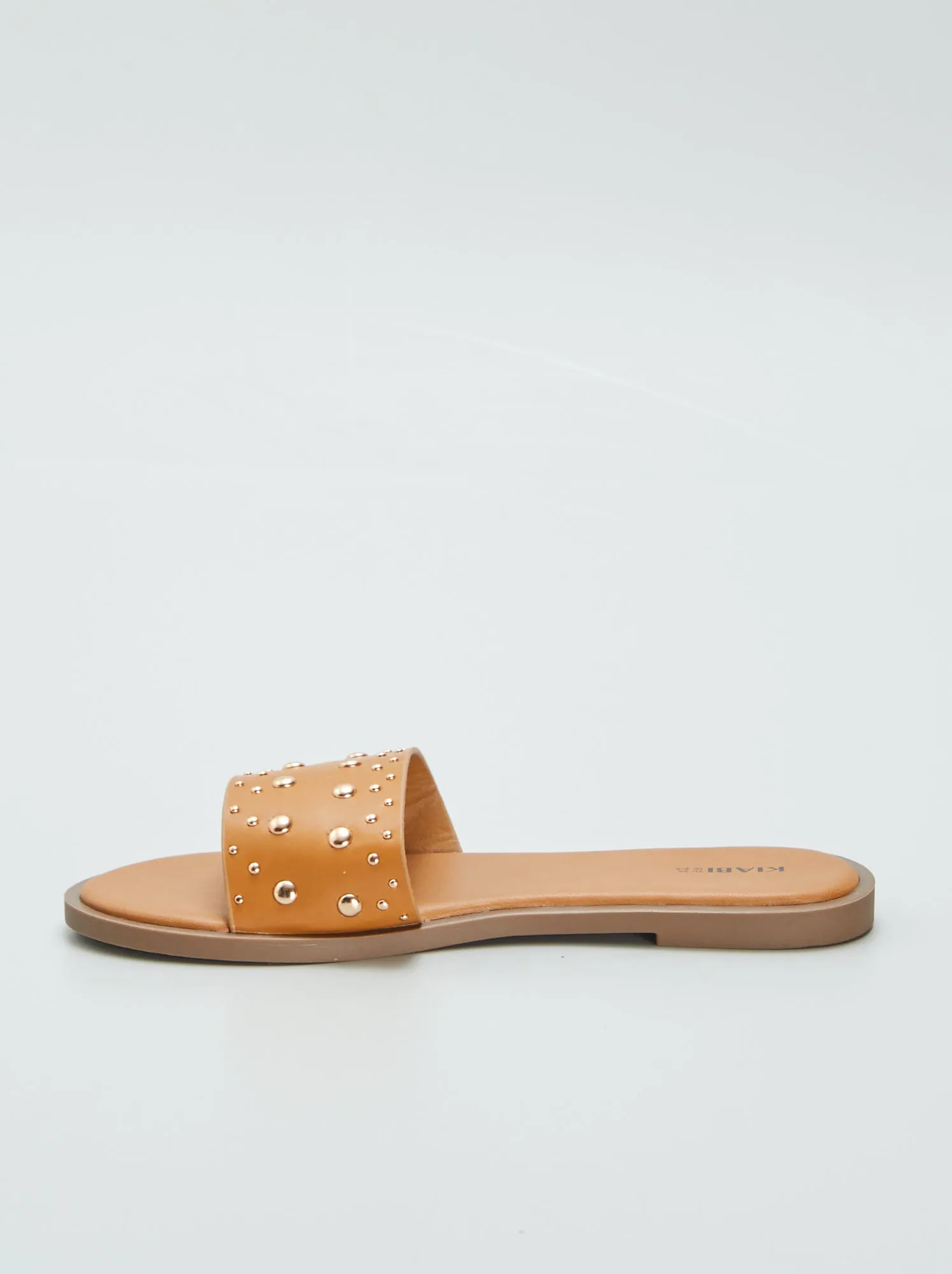 Mules basse con borchie - MARRONE