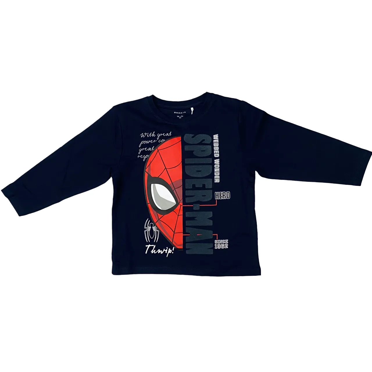 name it maglietta manica lunga da bambino Spider 13233923 blu