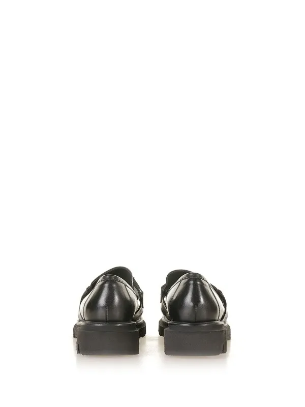 Nappa leather moccasin with accessory