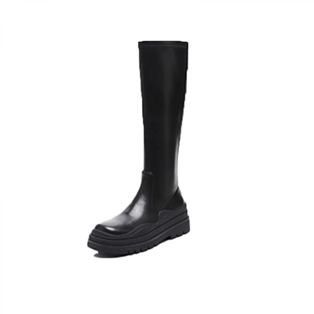 New Fashion Platform Tacco medio Scarpe Goth Donna Stivali Chelsea con cerniera alta al ginocchio 2023 Gladiatore invernale Desi