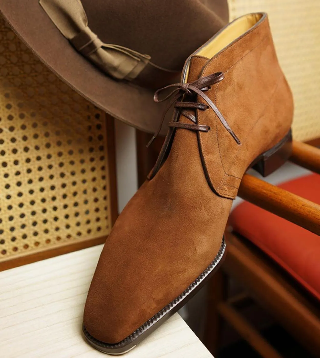 New In Flock Stivaletti da uomo Brown Square Toe Laceup Stivali da lavoro per uomo con spedizione gratuita Zapatos De Seguridad