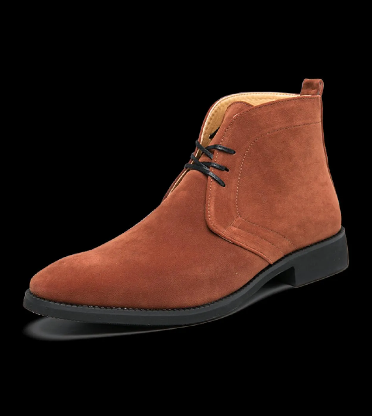 New In Flock Stivaletti da uomo Brown Square Toe Laceup Stivali da lavoro per uomo con spedizione gratuita Zapatos De Seguridad