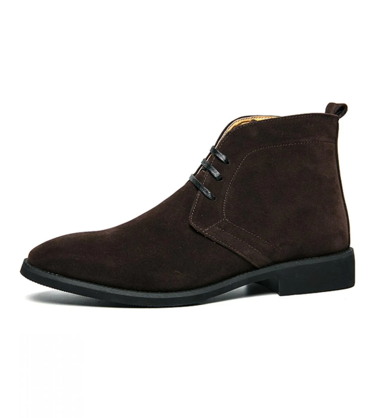 New In Flock Stivaletti da uomo Coffee Square Toe Laceup Stivali da lavoro per uomo con spedizione gratuita Zapatos De Seguridad
