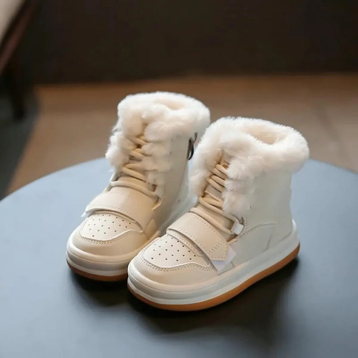Nuovi stivali da neve invernali per bambini scarpe di cotone ragazzi ragazze più stivaletti in velluto scarpe casual in pelle pe