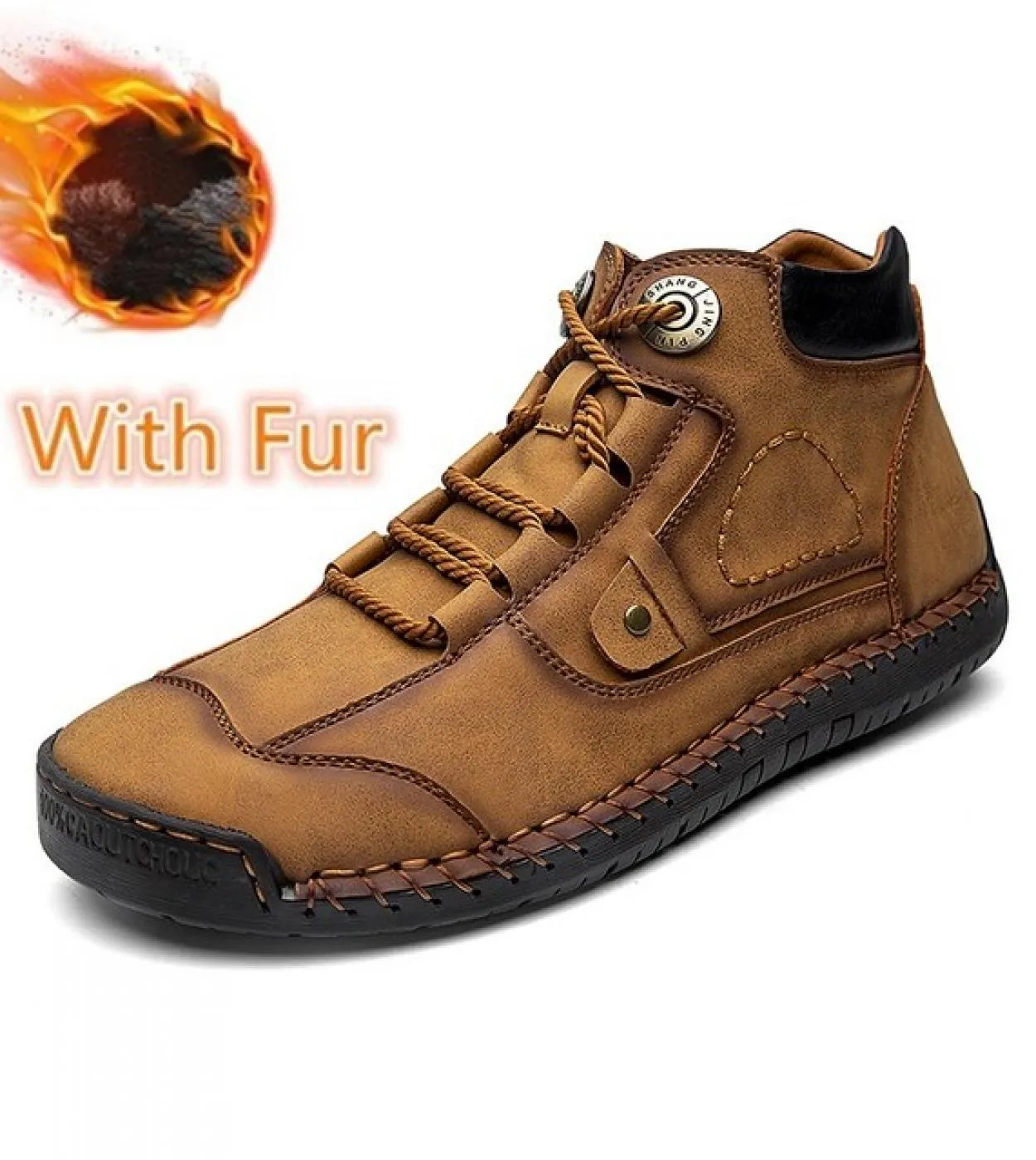 Nuovi stivali da uomo in vera pelle Stivaletti comodi Scarpe casual da uomo Autunno Inverno Stringate con stivali caldi in pelli