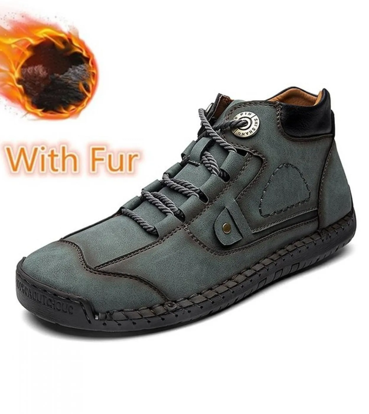 Nuovi stivali da uomo in vera pelle Stivaletti comodi Scarpe casual da uomo Autunno Inverno Stringate con stivali caldi in pelli