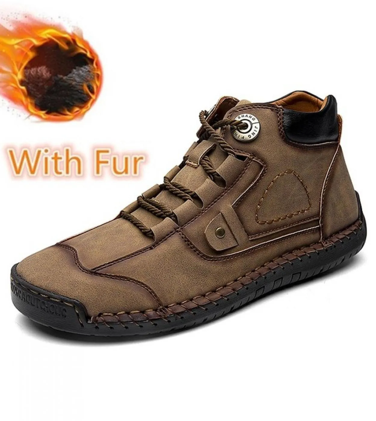 Nuovi stivali da uomo in vera pelle Stivaletti comodi Scarpe casual da uomo Autunno Inverno Stringate con stivali caldi in pelli