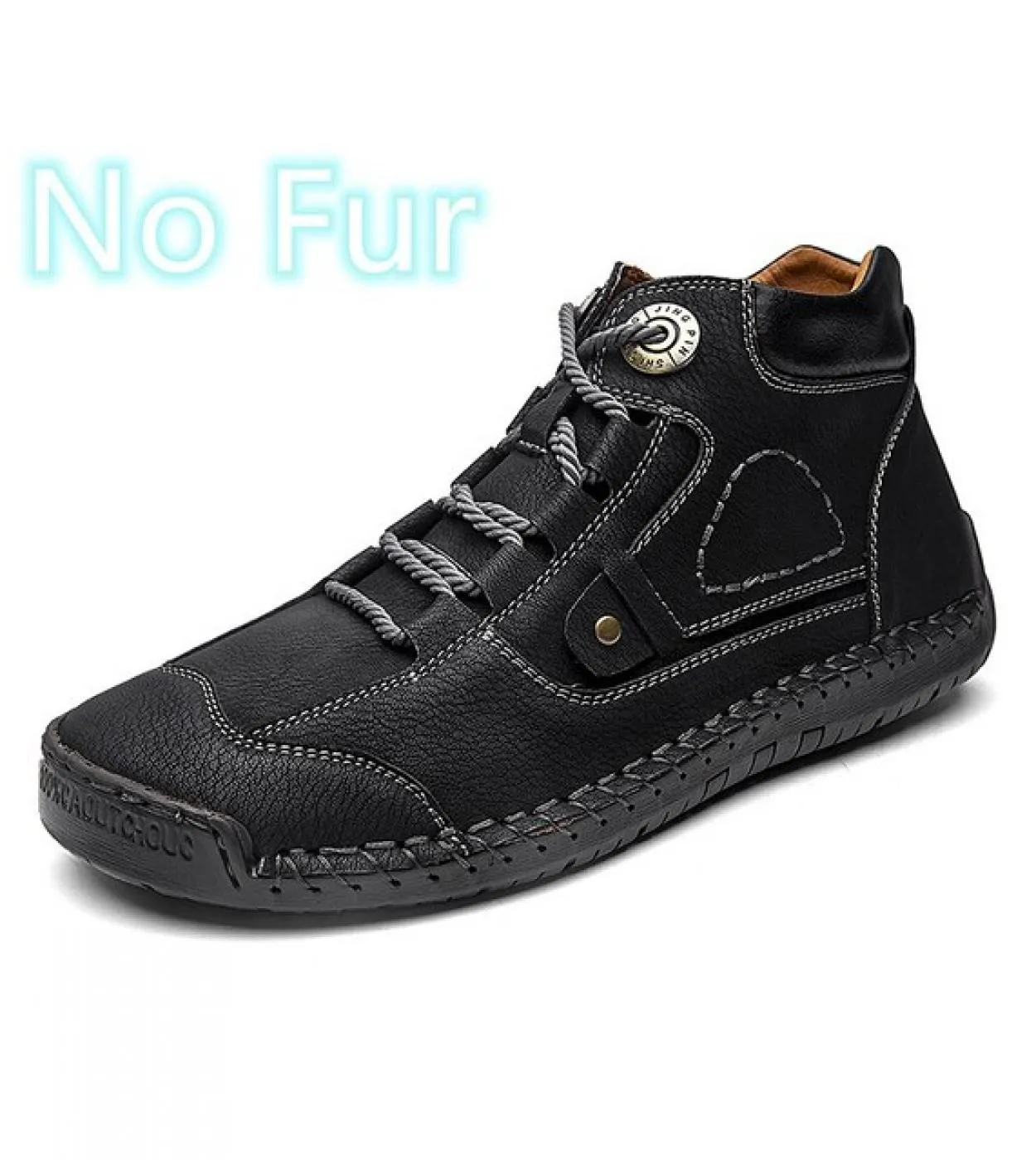 Nuovi stivali da uomo in vera pelle Stivaletti comodi Scarpe casual da uomo Autunno Inverno Stringate con stivali caldi in pelli