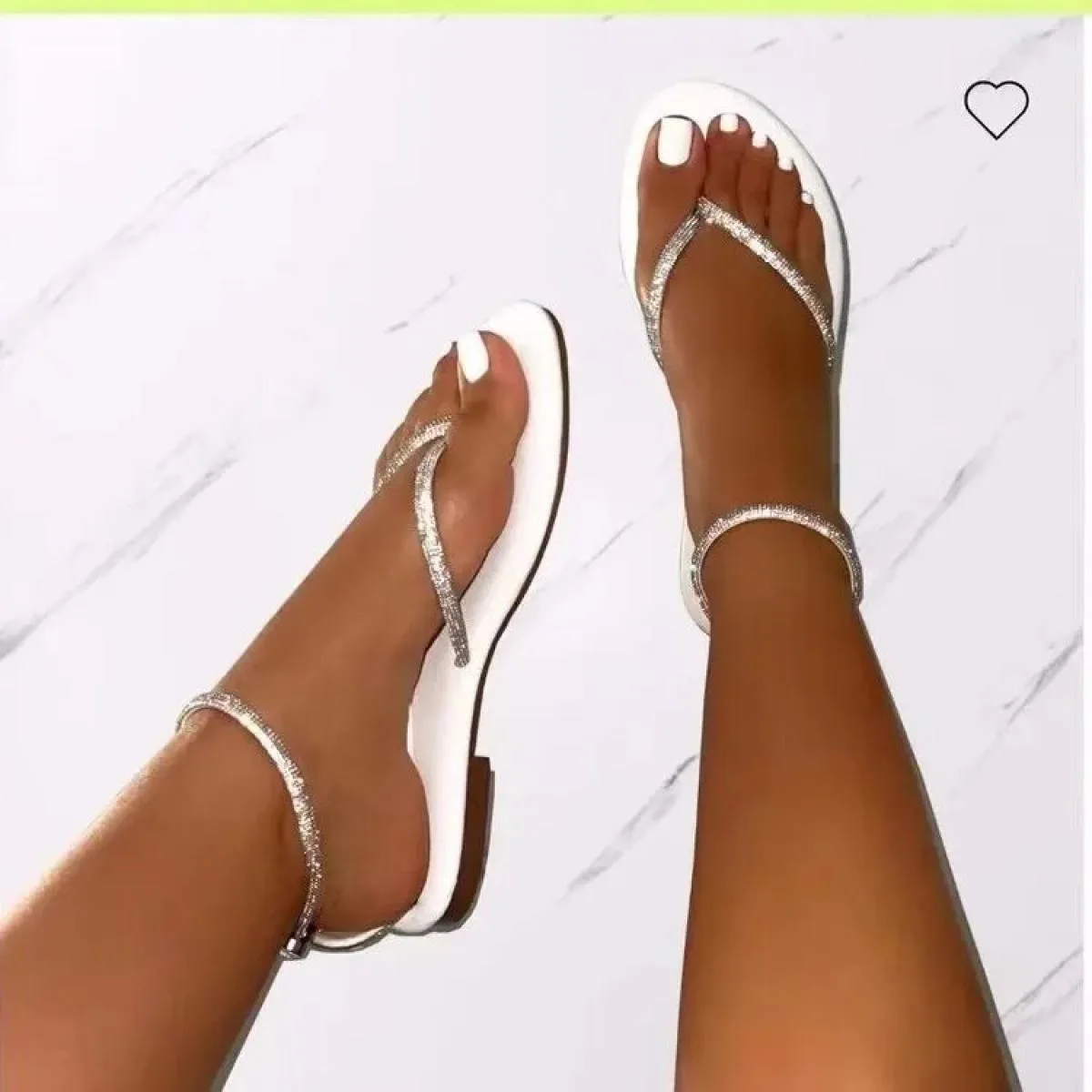 Nuovo strass Decor punta infradito infradito donna diapositive outdoor antiscivolo sandali da spiaggia 2024 estate nuove donne p