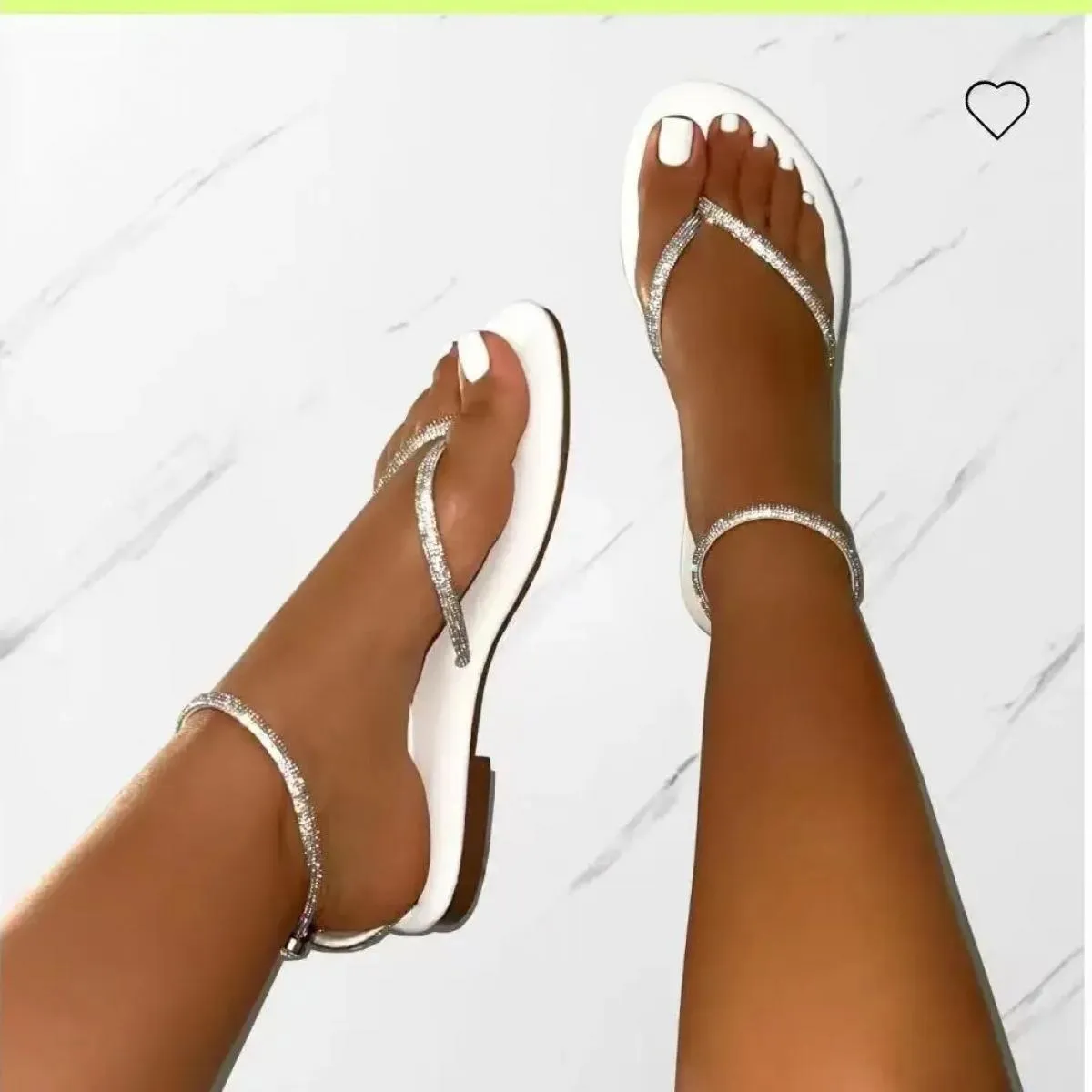 Nuovo strass Decor punta infradito infradito donna diapositive outdoor antiscivolo sandali da spiaggia 2024 estate nuove donne p
