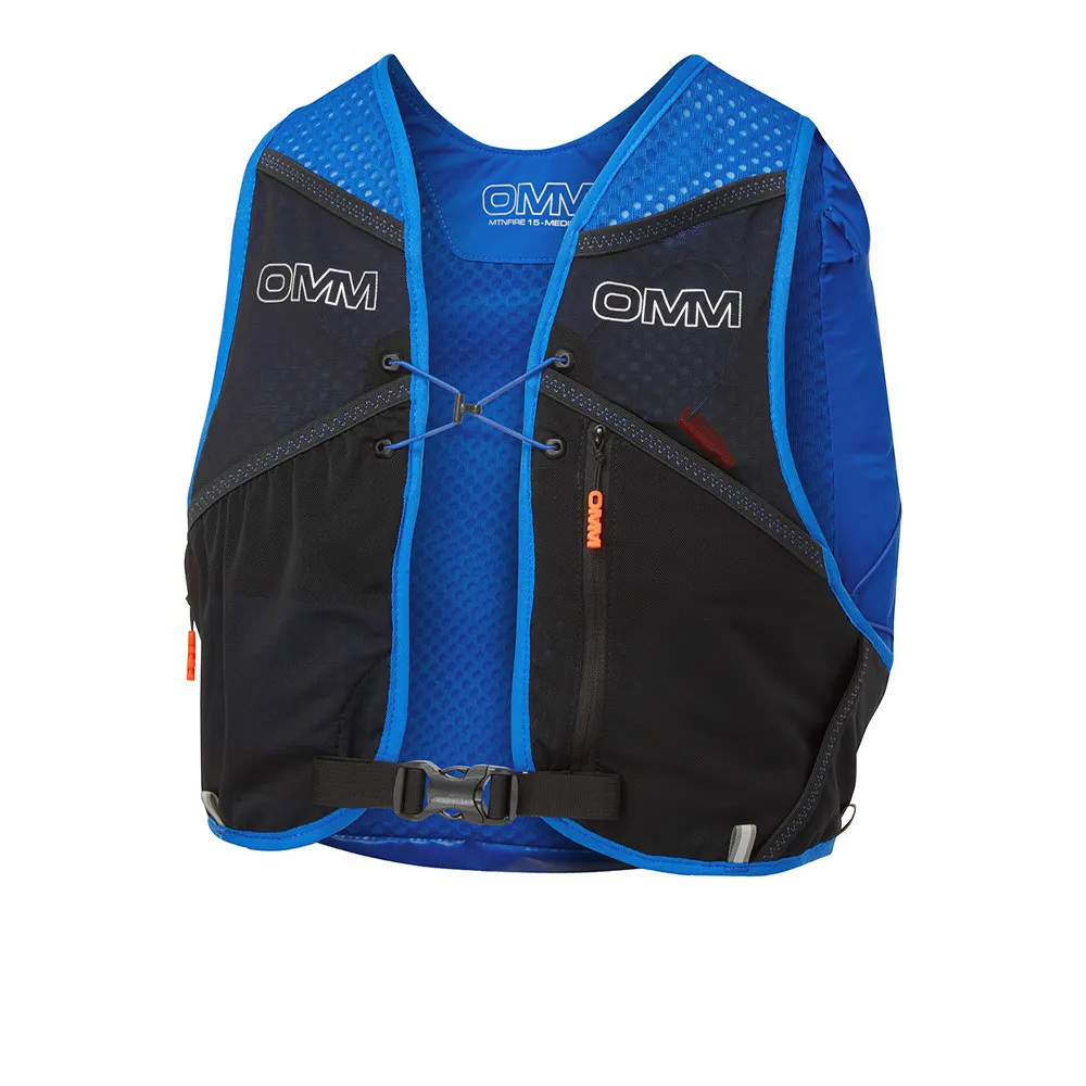 OMM MountainFire 15L Gilet da corsa con 2 borracce Flexi da 350 ml (L) - SS23