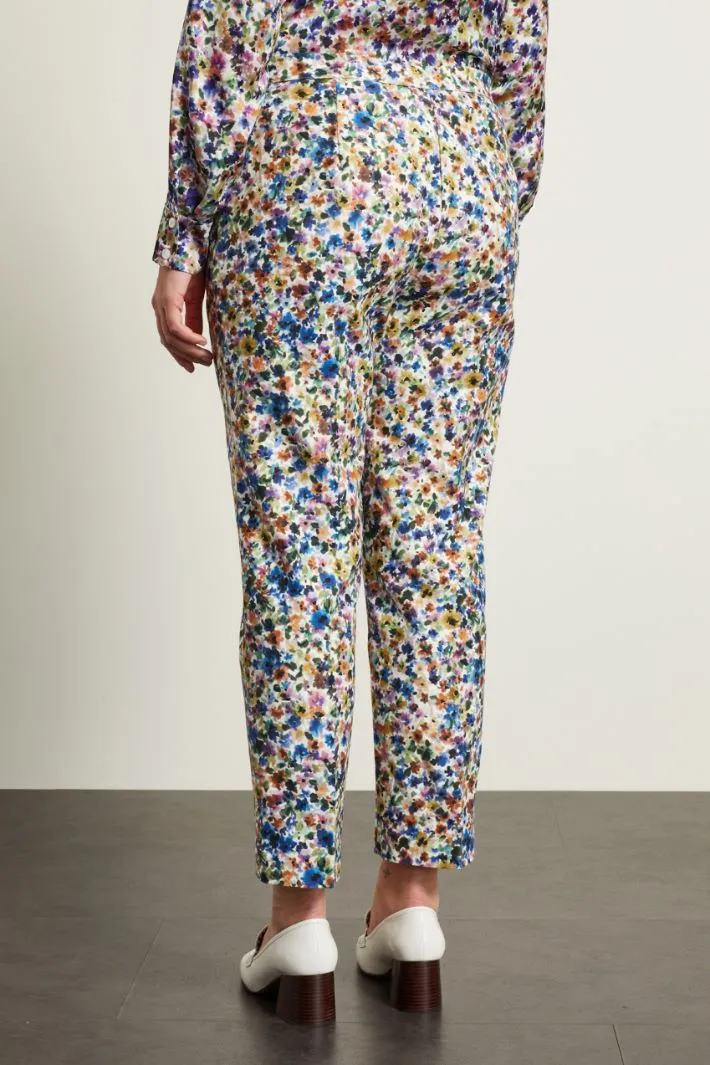 Pantaloni a sigaretta stampati