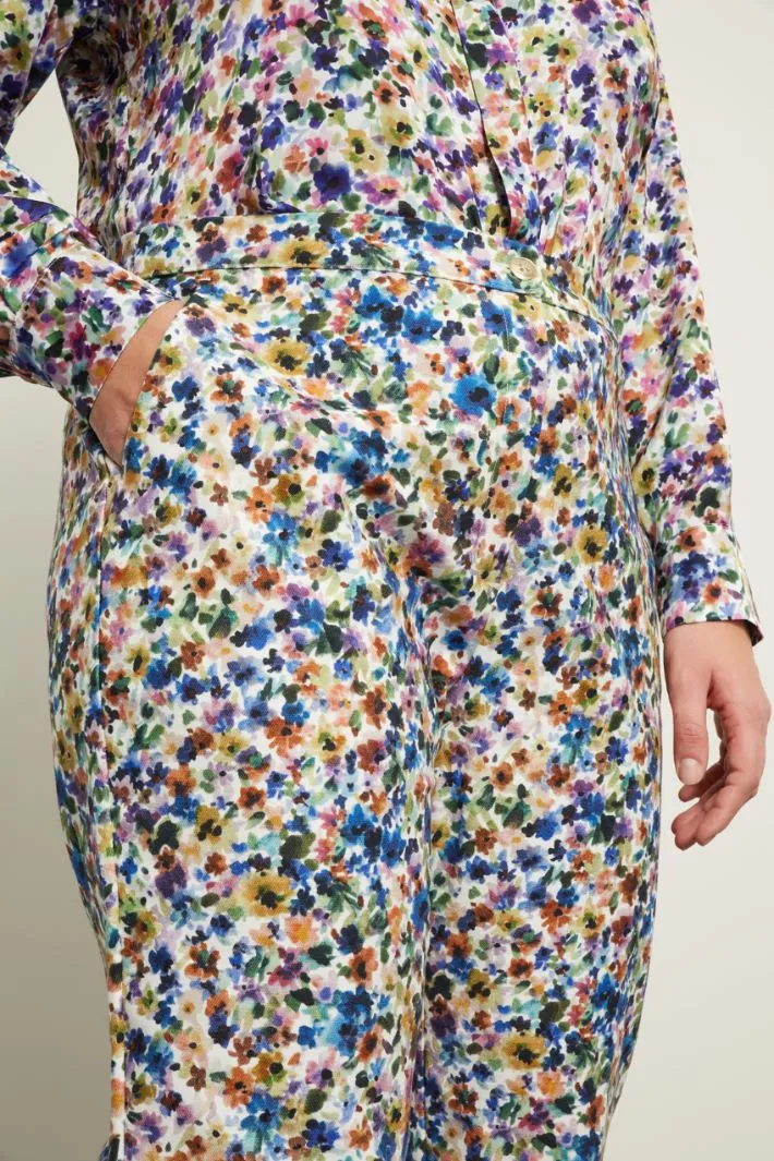 Pantaloni a sigaretta stampati