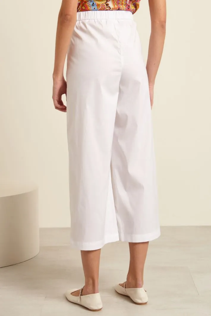 Pantaloni ampi in popeline