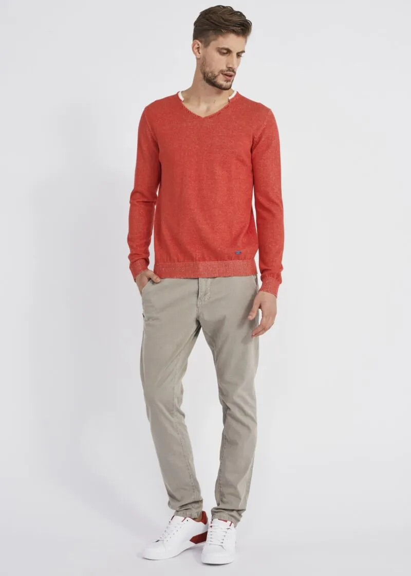 Pantaloni chino in canvas di cotone