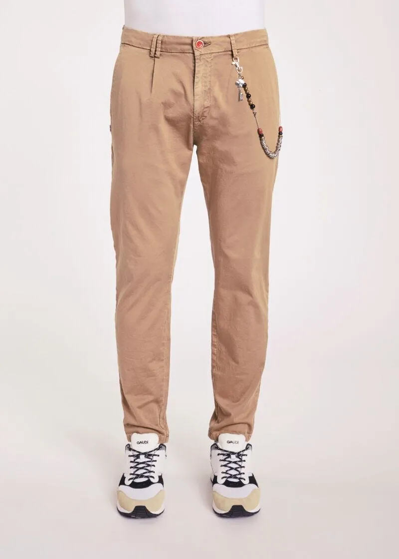 Pantaloni chino in gabardina