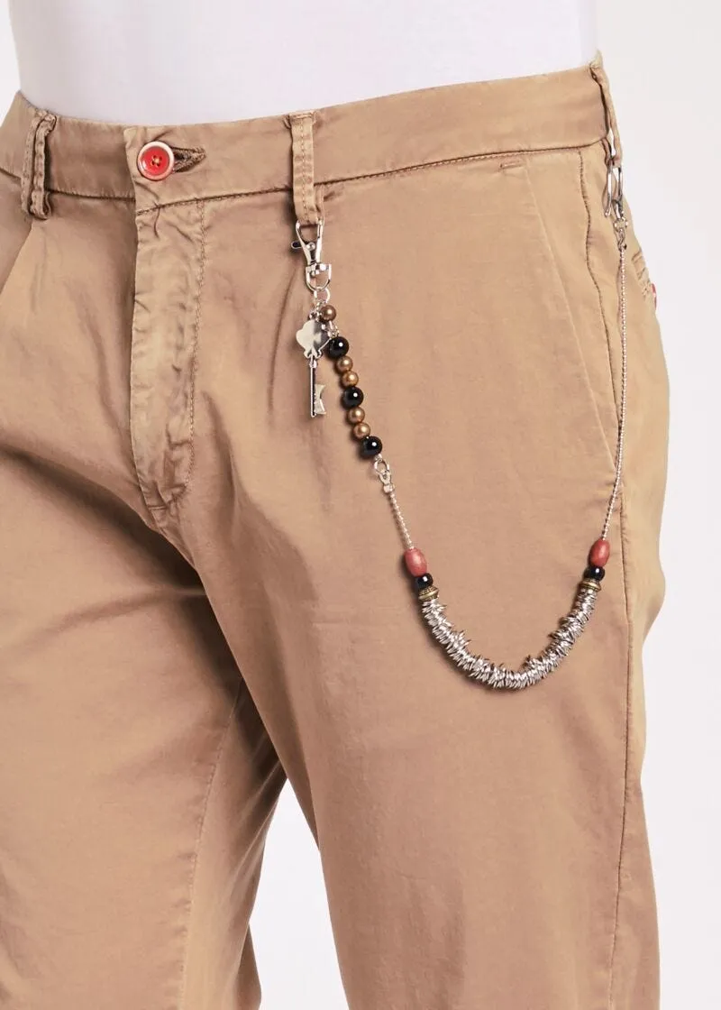 Pantaloni chino in gabardina