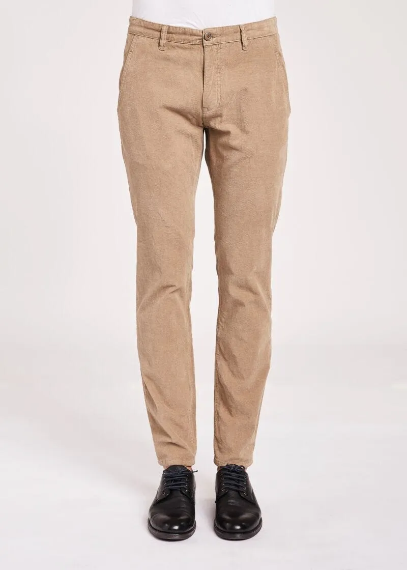 Pantaloni chino in raso di cotone