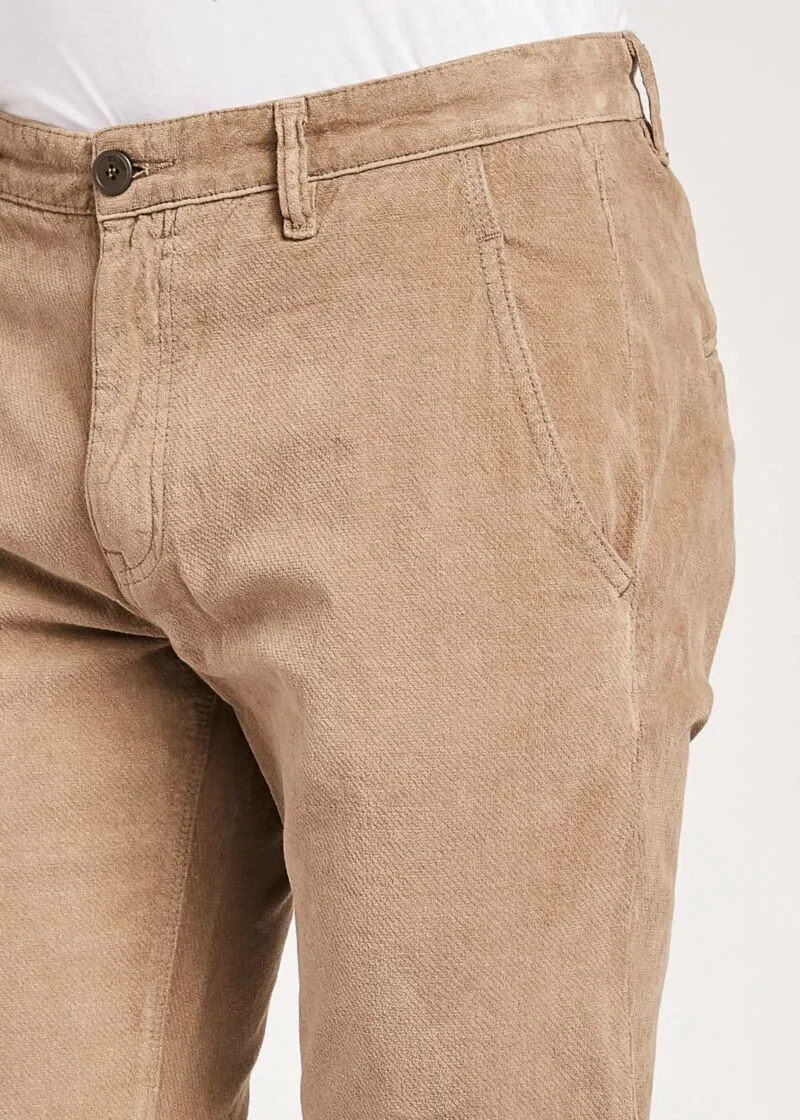Pantaloni chino in raso di cotone