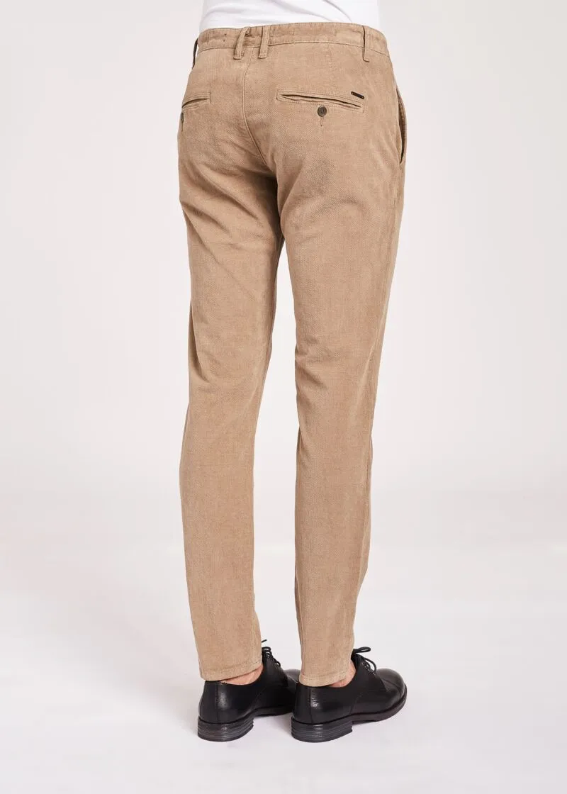 Pantaloni chino in raso di cotone