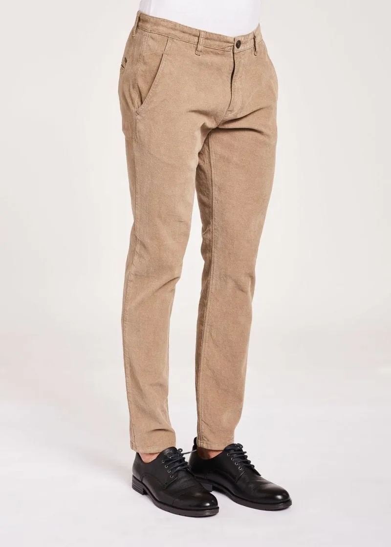 Pantaloni chino in raso di cotone