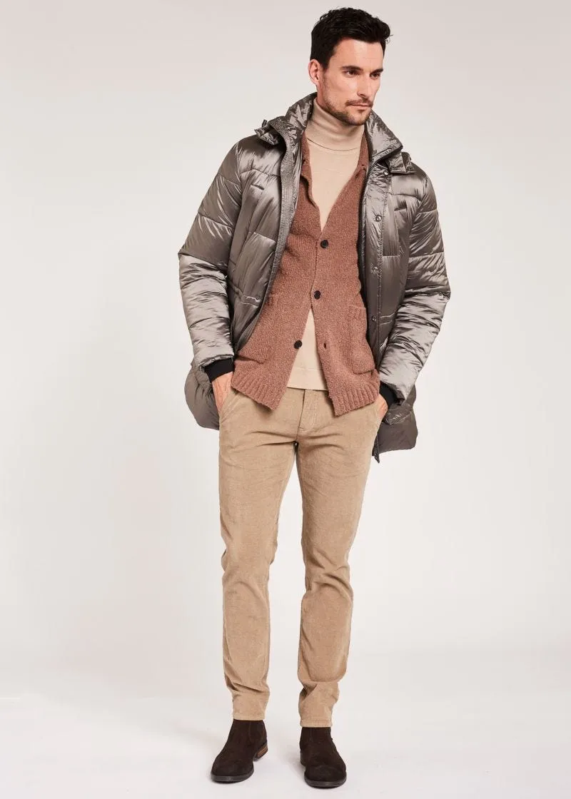 Pantaloni chino in raso di cotone