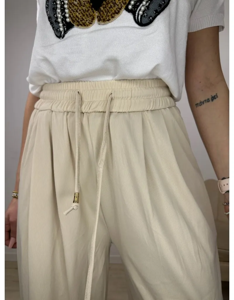 PANTALONI JOGGERS LARA BEIGE