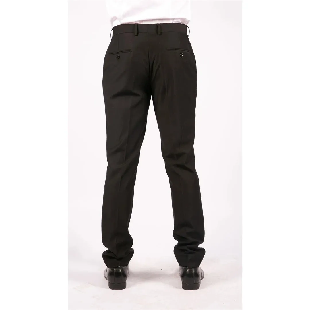 Pantaloni Neri da Uomo Formale Classico per Lavoro, Ufficio
