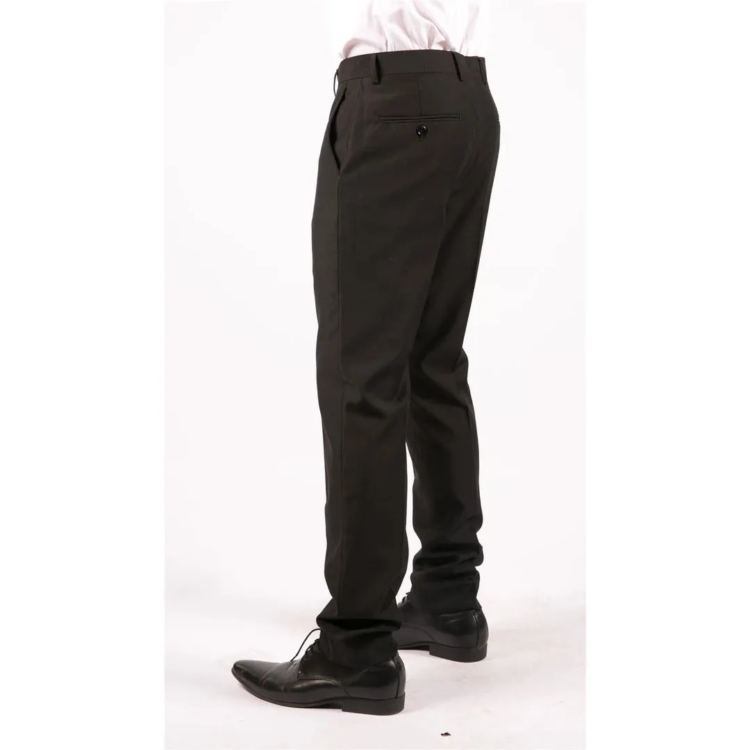 Pantaloni Neri da Uomo Formale Classico per Lavoro, Ufficio