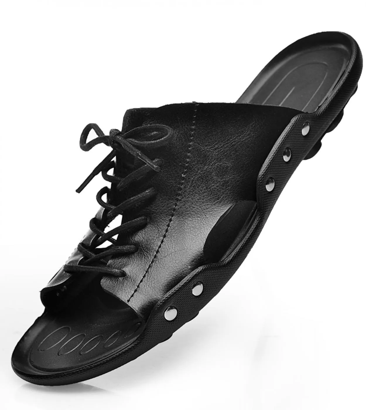 Pantofole Sandali da uomo in vera pelle Sandali da uomo in pelle Infradito Uomo estivo