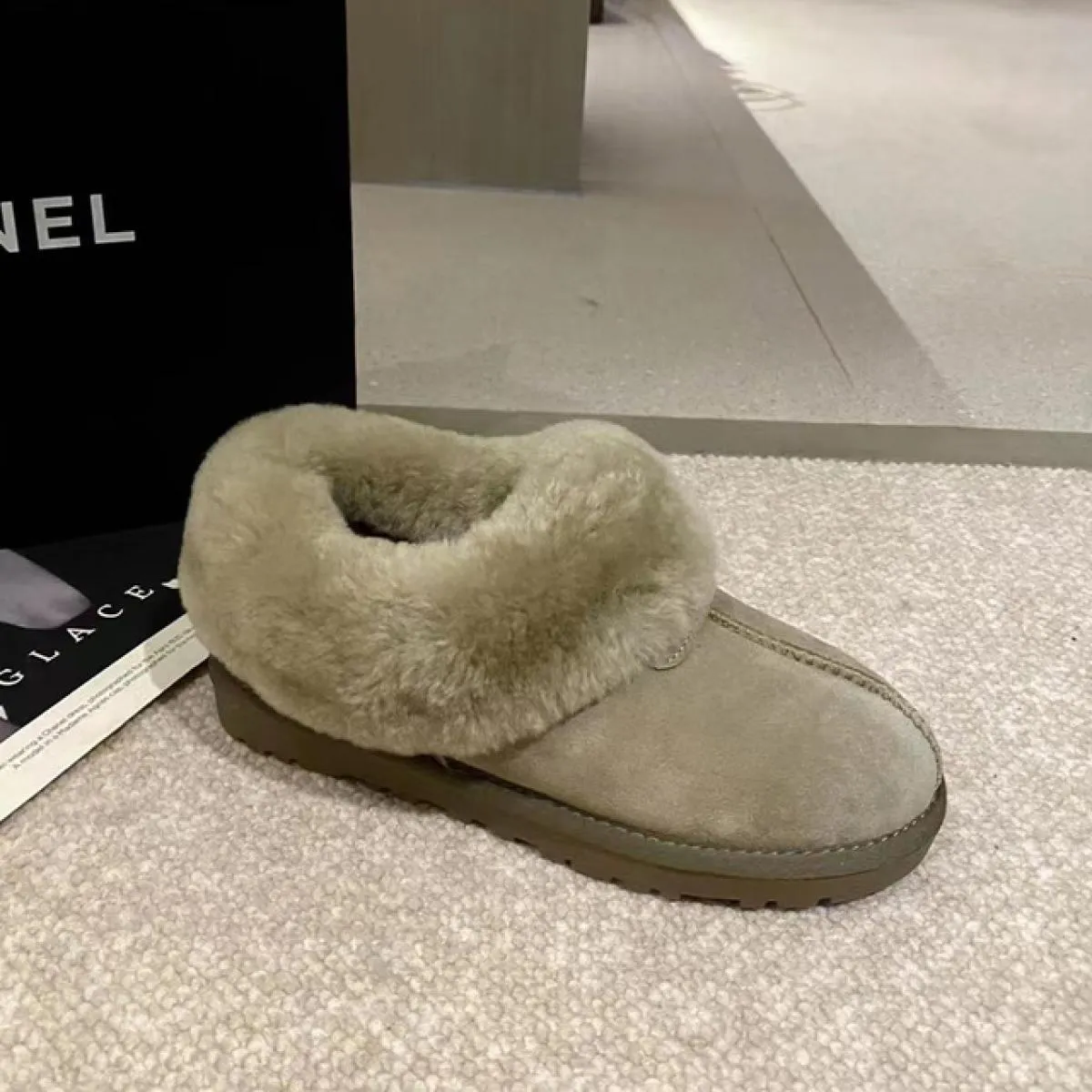 Pelliccia Donna Inverno Appartamenti Caldi Stivali Chelsea Scarpe alla caviglia alla moda 2023 Stivali da neve casual Goth Pelle