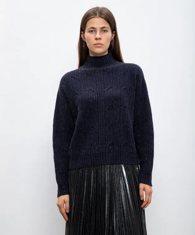 Peserico Maglia blu con lana, seta e cashmere S99599F0709095