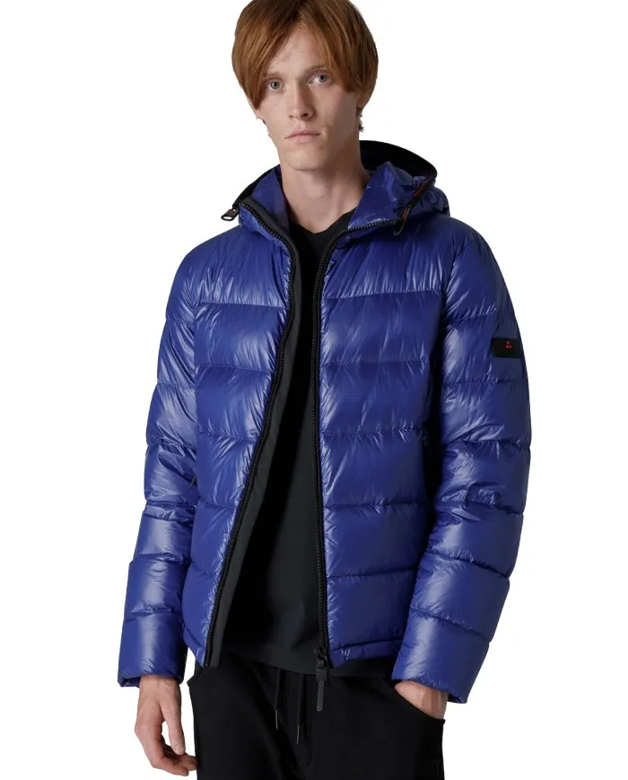 PEUTEREY Piumino Uomo Honova CY 01 A-ET Impermeabile Cappuccio 288 PERVINCA