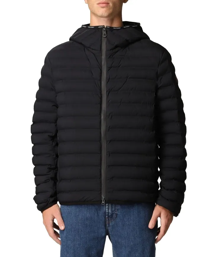 PEUTEREY Piumino Uomo Juewa SJ5 A-ET con Cappuccio Impermeabile 01 NERO
