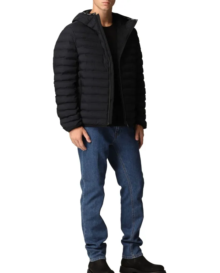 PEUTEREY Piumino Uomo Juewa SJ5 A-ET con Cappuccio Impermeabile 01 NERO