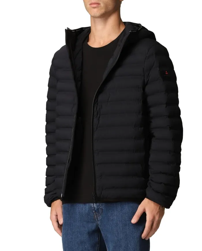 PEUTEREY Piumino Uomo Juewa SJ5 A-ET con Cappuccio Impermeabile 01 NERO